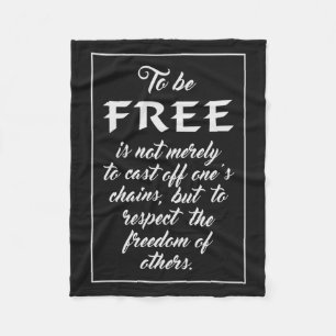 Freedom Quote fleece blankets