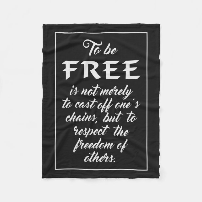 Freedom Quote fleece blankets (Front)