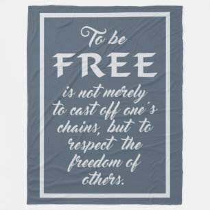 Freedom Quote fleece blankets