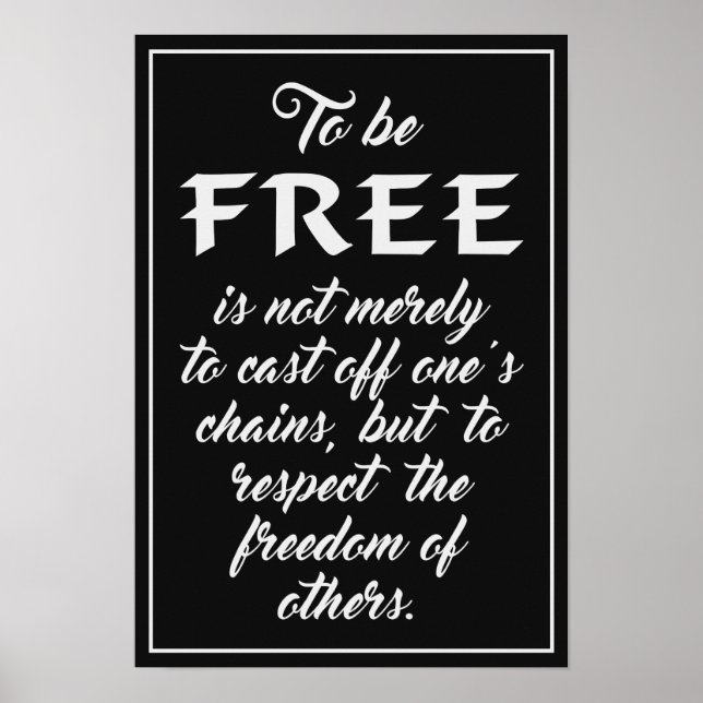 Freedom Quote poster (Front)