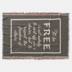 Freedom Quote throw blanket