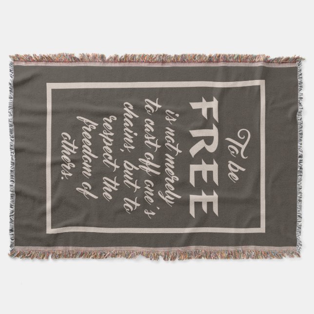 Freedom Quote throw blanket (Front)