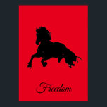 Freedom Red Black Horse Pop Art Poster<br><div class="desc">Wild Horses Digital Artworks,  Paintings,  Pictures and Images</div>