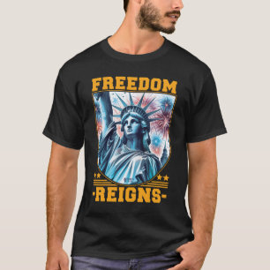 Freedom Reigns Men Black  T-Shirt