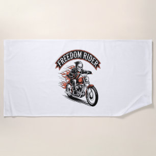 FreeDom Rider Biker Beach Towel