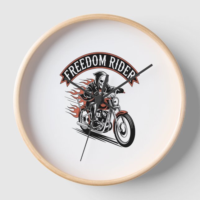 FreeDom Rider Biker Clock (Front)