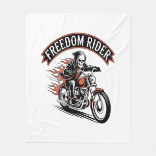 FreeDom Rider Biker Fleece Blanket