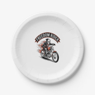 FreeDom Rider Biker Paper Plate