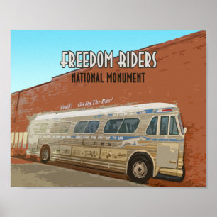 Freedom Riders National Monument Alabama Poster