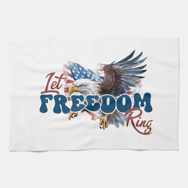 Freedom  Ring Tea Towel (Horizontal)