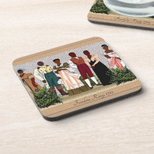 Freedom Rings 1712 • Afrocentric Beverage Coaster