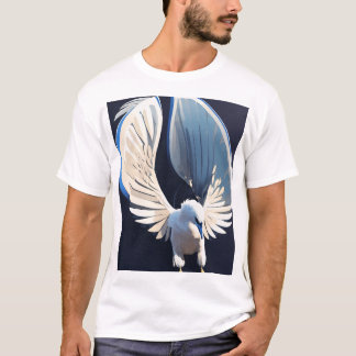 Freedom Rising Dove Tattoo | Black & White  T-Shirt