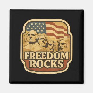 Freedom Rocks American Independence Day 4th Of Magnet