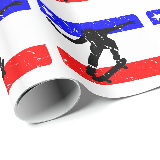 Freedom Skateboarding flair Wrapping Paper (Roll Corner)