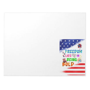 Freedom Stationery Lies In Being Bold Notepad
