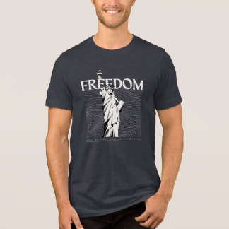 Freedom Statue V2 T-Shirt – Travel Liberty Des Tri-Blend Shirt