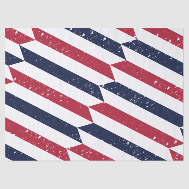 Freedom Steps – Red White & Blue Patriotic Tissue Paper (Front)