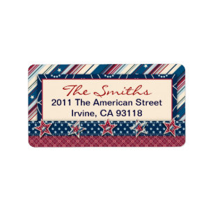 Freedom Stripe Address Label