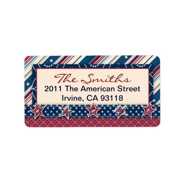 Freedom Stripe Address Label (Front)