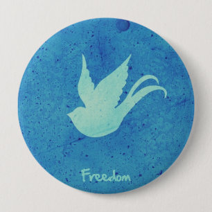 Freedom swallow 10 cm round badge