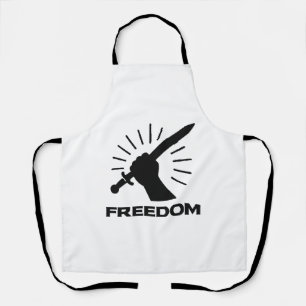 freedom sword graphic apron