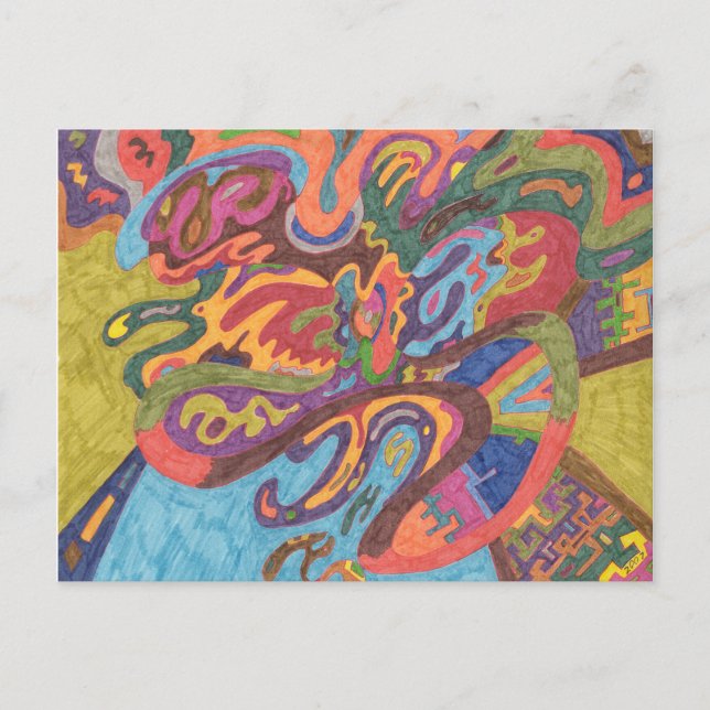 Freedom to Fly, original abstract - Customised Postcard (Front)