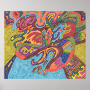 Freedom to Fly, original abstract Poster