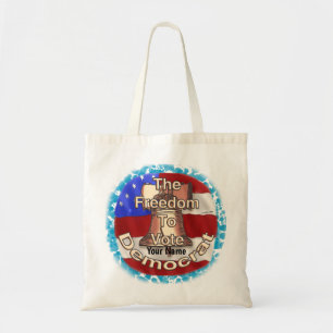 Freedom To Vote Democrat custom name Tote Bag