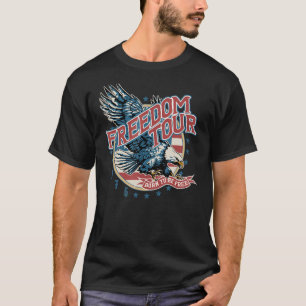 Freedom Tour 1776 Eagle American Flag Patriotic 4t T-Shirt