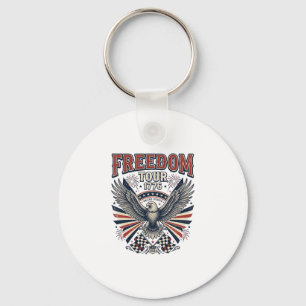 Freedom Tour 1776 Vintage Eagle Patriotic Shirt_1 Key Ring