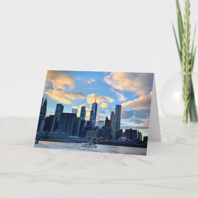 Freedom Tower from Brooklyn Bridge Park, NYC Card (Front)