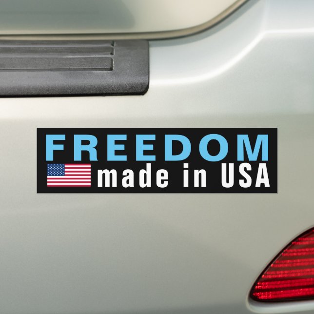 Freedom USA (dark) Bumper Sticker (On Car)