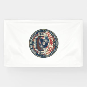 Freedom Vinyl Patriotic Patriotic Vinyl Record Mus Banner