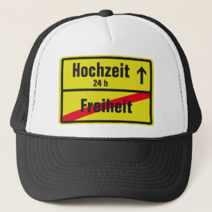 Freedom vs wedding trucker hat