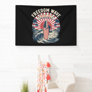 Freedom Wave 4th Of July Banner