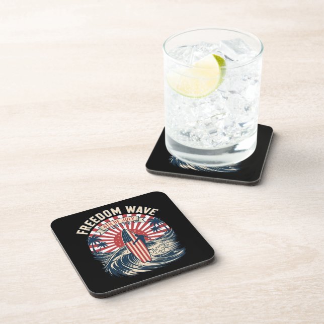 Freedom Wave 4th Of July Coaster (Right Side)