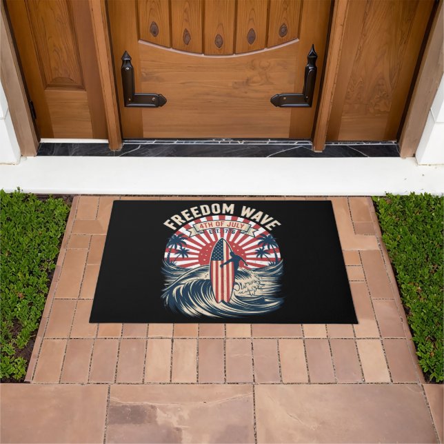 Freedom Wave 4th Of July Doormat (Outdoor)