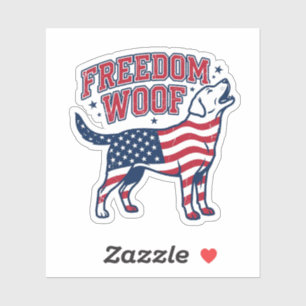 Freedom Woof Funny Patriotic Dog 4th of July