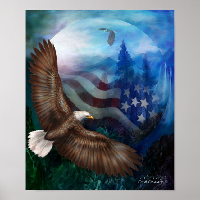 Freedom's Flight - Eagle Art Poster/Print Poster (Front)