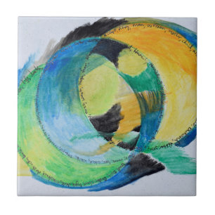 Freeform Abstract of Feelings Ceramic Tile