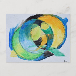 Freeform Abstract of Feelings Postcard