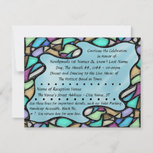 Freeform Leaded Glass (Post-Wedding Reception) Invitation
