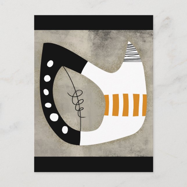 Freeform - Orange Black and White Postcard (Front)