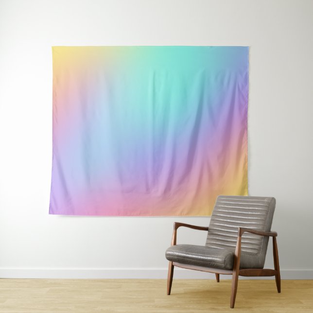 Freeform Pastel Gradient Tapestry (In Situ (Horizontal))