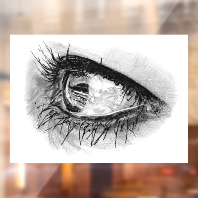Freehand Drawn Beautiful Woman’s Eye In Mascara (Sheet 2)