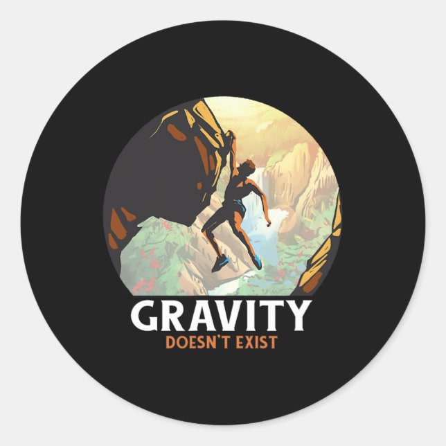 Freehand Mountain Climbing  Classic Round Sticker (Front)