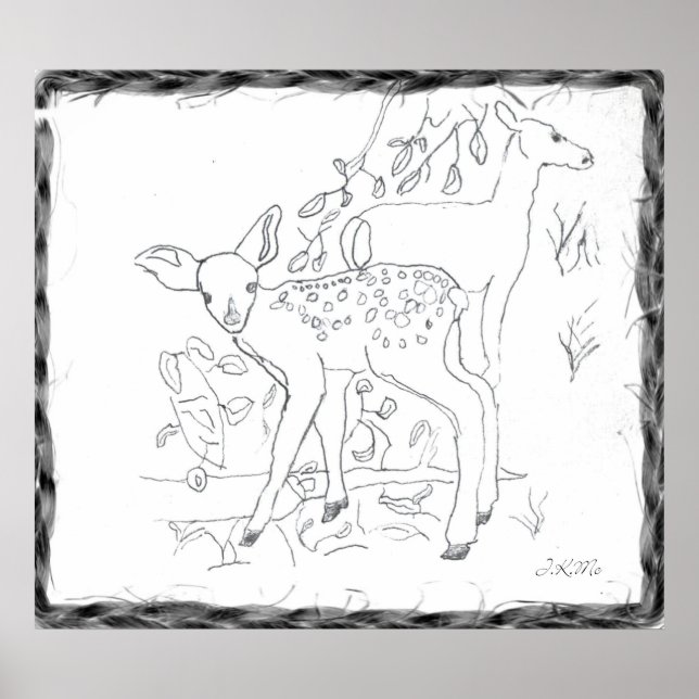 Freehand Pencil Sketch Wall Decor (Front)