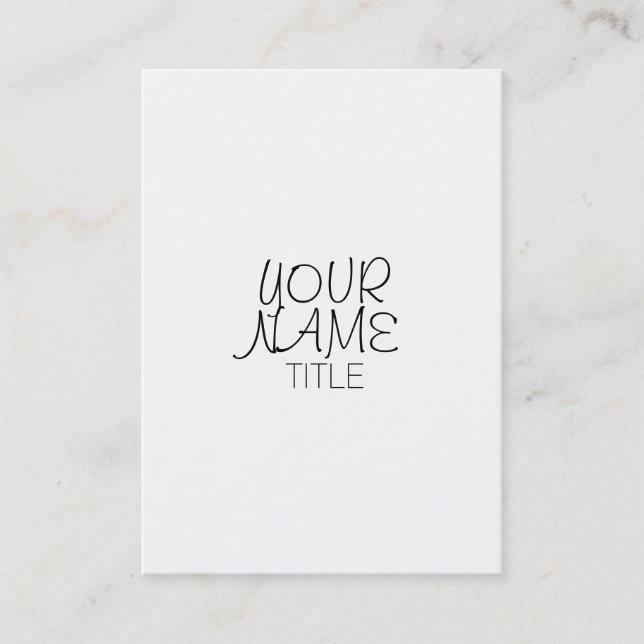 Freehand Simple Plain Business Card (Front)