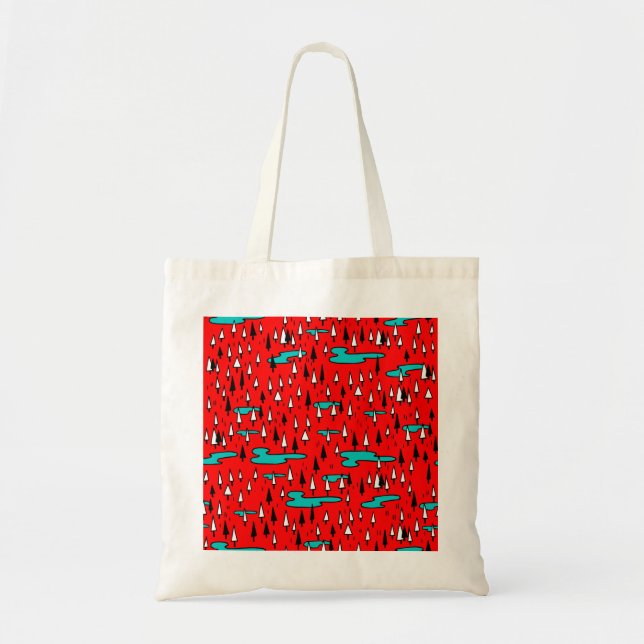 Freehand trees: Scandinavian Christmas pattern. Tote Bag (Front)