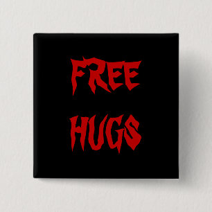 FREEHUGS 15 CM SQUARE BADGE